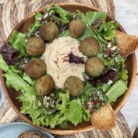 Pique Arabe: sharing bowl for two (or one!) 40 sol  at La Biodega Cafe in Mancora