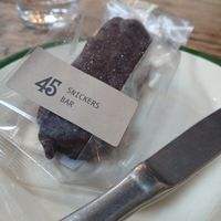 Vegan homemade snickers bar at 45 Queen Street in Penzance