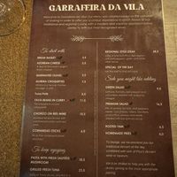 Menu 08/26  at Garrafeira da Vila in Pico