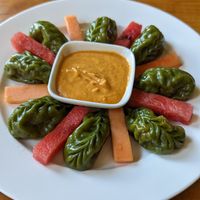 Pesto momo at Places Restaurant and Bar in Kathmandu