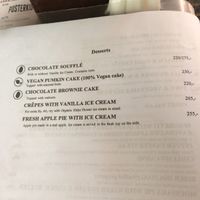 menu at Places Restaurant and Bar in Kathmandu