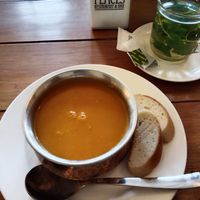 Mhhmm carrot soup at Places Restaurant and Bar in Kathmandu
