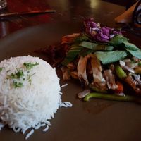 Chinese vegetable King Pao, vegan, very tasty!! at Places Restaurant and Bar in Kathmandu