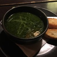 Spinach soup too oily  at Places Restaurant and Bar in Kathmandu