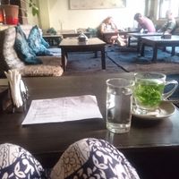 Settings on the floor , very calm from all the city noises  at Places Restaurant and Bar in Kathmandu