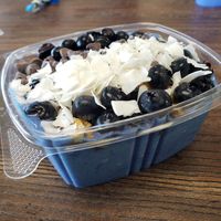 Big blue bowl at Vibe Foods Superfood Bar in Memphis