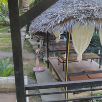 Seating by the river at Farm Hug You - ฟาร์มฮัก in Chumphon