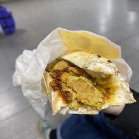 Falafel sandwich at Panos  in Brussels