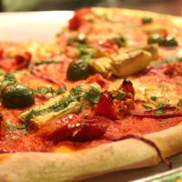 'Vegan Queen' Vegan Pizza at Voo Doo Rays. at Voodoo Rays - Dalston in East London