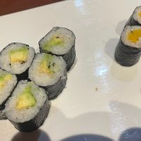 Avocado roll, portobello roll, oshinko (radish) roll  at Zen Asian Sushi Bar & Grill in Denver