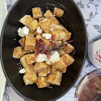 Berenjenas crujientes con queso opcional   at Vostra Llar in Palamos