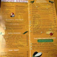 Karte at Indian Mango in Munich