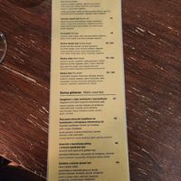 Current food menu at Wino Metal in Krakow