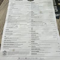 Menu 1  at Good Union in Cambridge