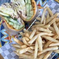 Beyond meat wrap  at T.C. Organic in Playa Del Rey