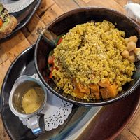 Turmeric quinoa chickpea bowl at Wild River Cafe in Appleton