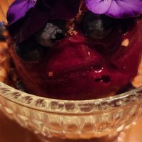 Marrionberrry sorbet at Wild Mountain Food & Drink in Sooke