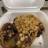 Vegan fruit cobbler  at Eden's Vegans in Raleigh