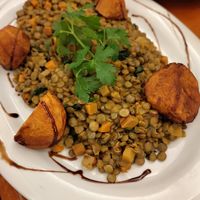 Lentils curry at Im Literaturhaus in Nuremberg