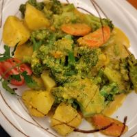 Brocoli curry at Im Literaturhaus in Nuremberg