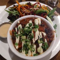 Chili and salad at Harlow in Portland