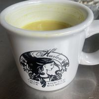 The golden latte was wonderful in this big old mug!  at Harlow in Portland