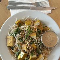 Chilled rice noodle, tofu, peanut saladd  at Harlow in Portland