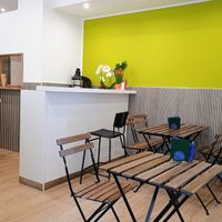 Plenty of seating and space for bags, close to train at Green Gusto - Maybe closed in Salerno