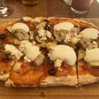 Vegan pizza   at La Plaza Malaga - Calle Alcazabilla in Malaga