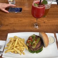 Vegan burger   at La Plaza Malaga - Calle Alcazabilla in Malaga