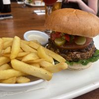 Vegan burger   at La Plaza Malaga - Calle Alcazabilla in Malaga
