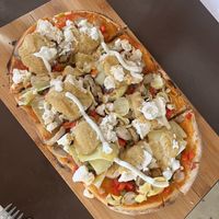 Vegan pizzaa  at La Plaza Malaga - Calle Alcazabilla in Malaga