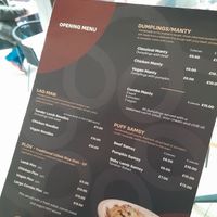 Menu at OSHPAZ - Regent Street in London