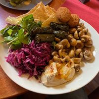 Vegan plate  at Vegtral Restaurace in Prague