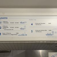Menu  at El Moro in Mexico City