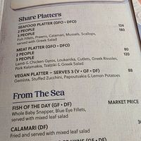 Menu as at 21 Feb 2026 at Eleni's Kitchen + Bar in Yarraville