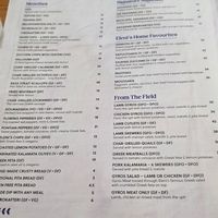 Menu as at 21 Feb 2026 at Eleni's Kitchen + Bar in Yarraville