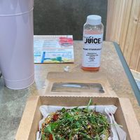 Avocado toast and a juice. at Mississippi Juice Company in Cleveland