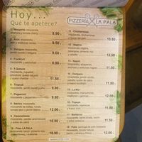 Menu 2 at Pizzeria La Pala in A Coruna