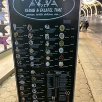 outside menu   at Kebab & Falafel Time 2 in Siem Reap