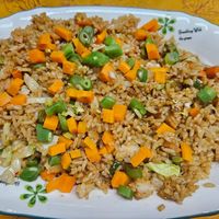 Big fried rice, Indonesian style 印尼炒飯, 90NTD at Yǒng Kǎi Yǎngshēng Sùshí - 永凱養生素食 in New Taipei City