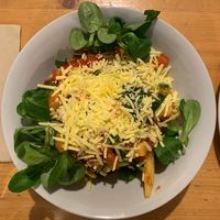 Vegan salad with tomato pesto at Sicily Cafe in Prague