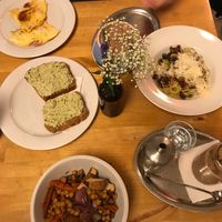 Our lunch spread at Sicily Cafe in Prague