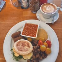 Vegan English breakfast   at Sicily Cafe in Prague