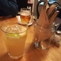 Ginger lemonade and craft beer at Sicily Cafe in Prague