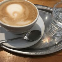 Cappuccino with oat milk at Sicily Cafe in Prague