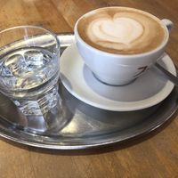 Good coffee with peas-milk at Sicily Cafe in Prague