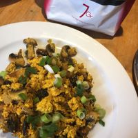 Scrambled tofu at Sicily Cafe in Prague
