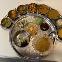 The day’s food  at Maharaja Bhog in Houston