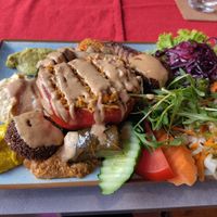 Vegan plate at Ibras Bistro in Erfurt